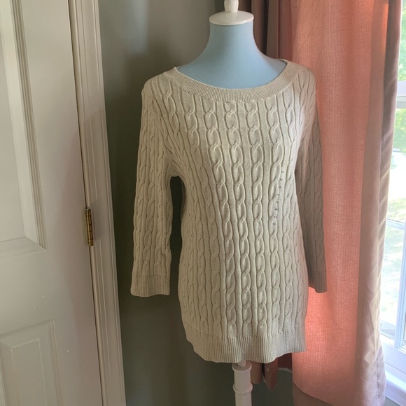 LOFT Sweaters - LOFT factory cable knit sweater NWT cream